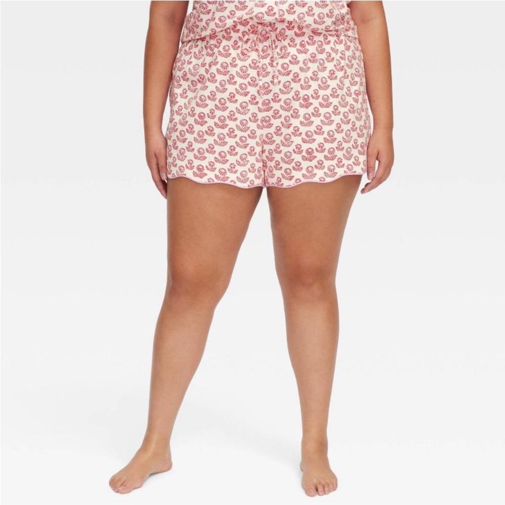 XS - roller rabbit x target women’s floral short sleeve pajama red/pink - Picture 5 of 8
